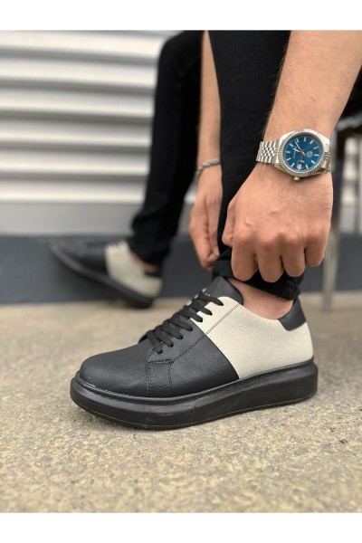 JY151 Boost Bağcıklı Cilt Süet Erkek Günlük Sneaker Ayakkabı CSST - Siyah/Gri JY151 Boost Bağcıklı Cilt Süet Erkek Günlük Sneaker Ayakkabı CSST - Siyah/Gri