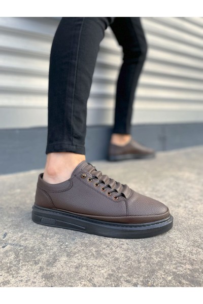 JY0535 Prime Bağcıklı Cilt Erkek Günlük Sneaker Ayakkabı CST - Kahverengi JY0535 Prime Bağcıklı Cilt Erkek Günlük Sneaker Ayakkabı CST - Kahverengi