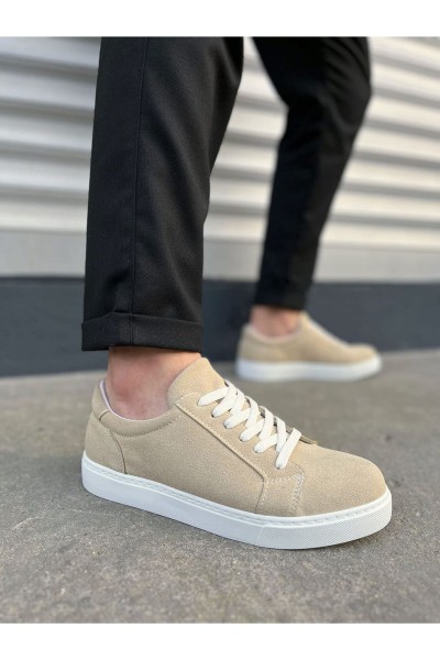 JY165 Elite Bağcıklı Süet Erkek Günlük Sneaker Ayakkabı SBT - Krem JY165 Elite Bağcıklı Süet Erkek Günlük Sneaker Ayakkabı SBT - Krem