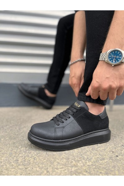 JY151 Boost Bağcıklı Cilt Süet Erkek Günlük Sneaker Ayakkabı CSST - Siyah JY151 Boost Bağcıklı Cilt Süet Erkek Günlük Sneaker Ayakkabı CSST - Siyah