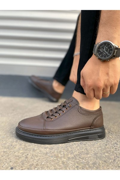 JY0535 Prime Bağcıklı Cilt Erkek Günlük Sneaker Ayakkabı CST - Kahverengi JY0535 Prime Bağcıklı Cilt Erkek Günlük Sneaker Ayakkabı CST - Kahverengi