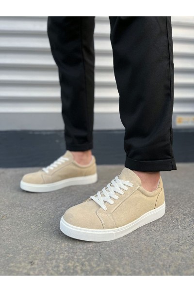 JY165 Elite Bağcıklı Süet Erkek Günlük Sneaker Ayakkabı SBT - Krem JY165 Elite Bağcıklı Süet Erkek Günlük Sneaker Ayakkabı SBT - Krem