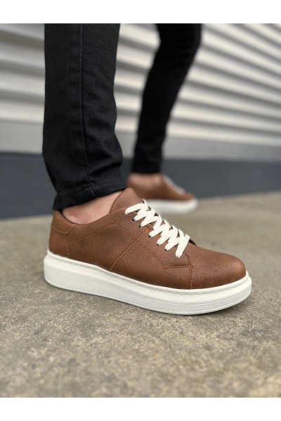 JY151 Boost Bağcıklı Cilt Erkek Günlük Sneaker Ayakkabı CBT - Taba JY151 Boost Bağcıklı Cilt Erkek Günlük Sneaker Ayakkabı CBT - Taba