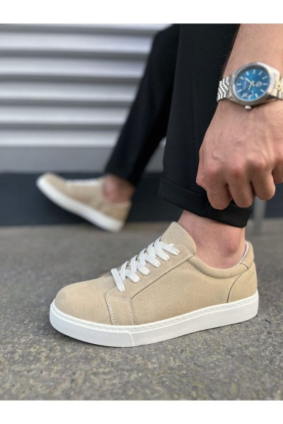 JY165 Elite Bağcıklı Süet Erkek Günlük Sneaker Ayakkabı SBT - Krem JY165 Elite Bağcıklı Süet Erkek Günlük Sneaker Ayakkabı SBT - Krem