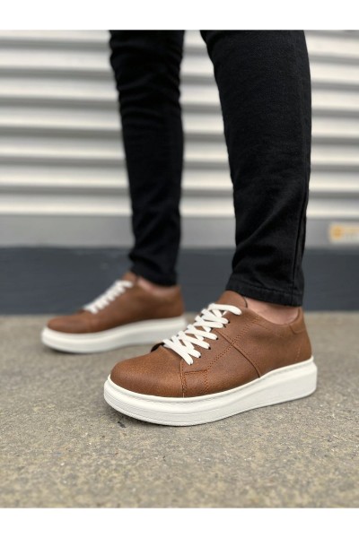 JY151 Boost Bağcıklı Cilt Erkek Günlük Sneaker Ayakkabı CBT - Taba JY151 Boost Bağcıklı Cilt Erkek Günlük Sneaker Ayakkabı CBT - Taba