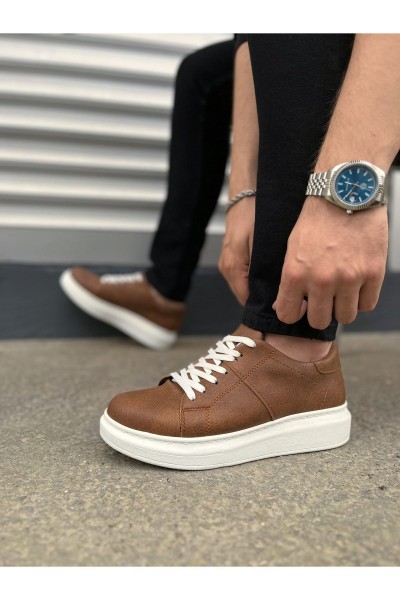 JY151 Boost Bağcıklı Cilt Erkek Günlük Sneaker Ayakkabı CBT - Taba JY151 Boost Bağcıklı Cilt Erkek Günlük Sneaker Ayakkabı CBT - Taba