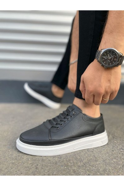 JY0535 Prime Bağcıklı Cilt Erkek Günlük Sneaker Ayakkabı CBT - Siyah JY0535 Prime Bağcıklı Cilt Erkek Günlük Sneaker Ayakkabı CBT - Siyah
