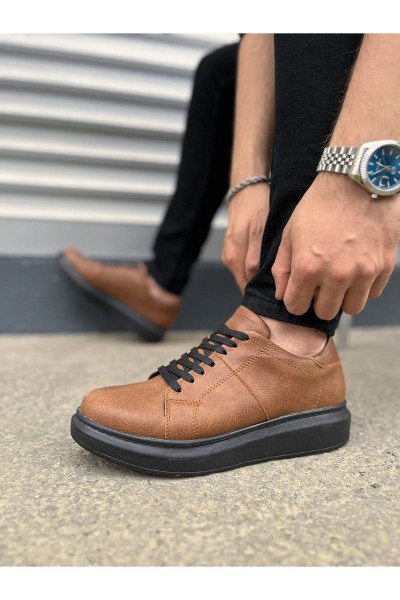 JY151 Boost Bağcıklı Cilt Erkek Günlük Sneaker Ayakkabı CST - Taba JY151 Boost Bağcıklı Cilt Erkek Günlük Sneaker Ayakkabı CST - Taba