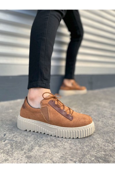 JY502 Bold Bağcıklı Süet Erkek Günlük Sneaker Ayakkabı SKT - Taba JY502 Bold Bağcıklı Süet Erkek Günlük Sneaker Ayakkabı SKT - Taba