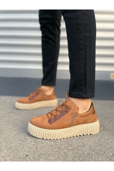 JY502 Bold Bağcıklı Süet Erkek Günlük Sneaker Ayakkabı SKT - Taba JY502 Bold Bağcıklı Süet Erkek Günlük Sneaker Ayakkabı SKT - Taba