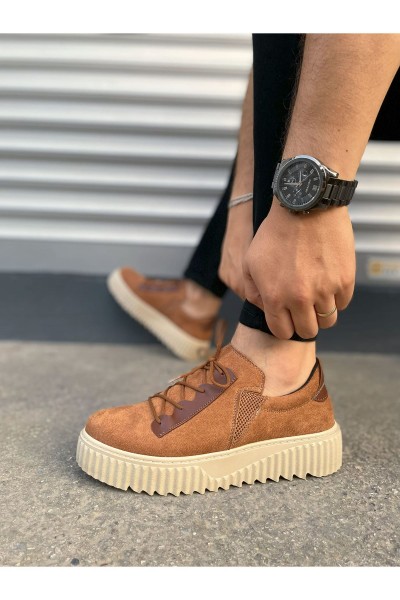 JY502 Bold Bağcıklı Süet Erkek Günlük Sneaker Ayakkabı SKT - Taba JY502 Bold Bağcıklı Süet Erkek Günlük Sneaker Ayakkabı SKT - Taba