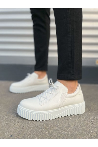JY502 Bold Bağcıklı Cilt Erkek Günlük Sneaker Ayakkabı CBT - Beyaz JY502 Bold Bağcıklı Cilt Erkek Günlük Sneaker Ayakkabı CBT - Beyaz
