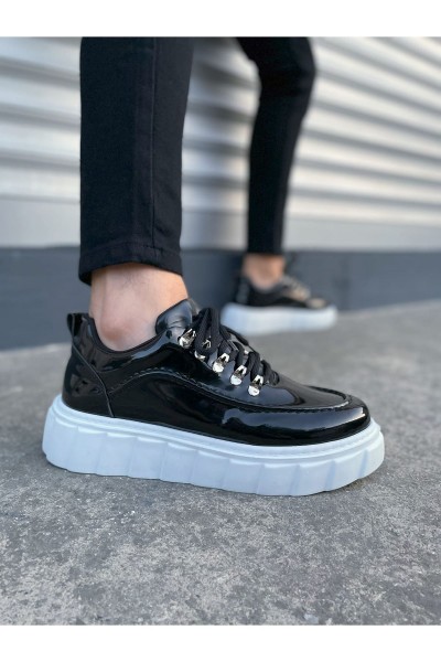 JY010 Cloud Bağcıklı Rugan Erkek Günlük Sneaker Ayakkabı RBT - Siyah JY010 Cloud Bağcıklı Rugan Erkek Günlük Sneaker Ayakkabı RBT - Siyah