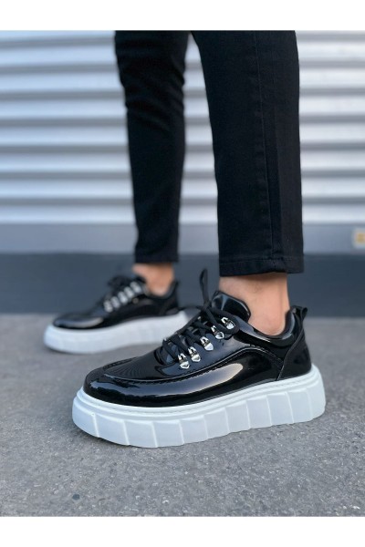 JY010 Cloud Bağcıklı Rugan Erkek Günlük Sneaker Ayakkabı RBT - Siyah JY010 Cloud Bağcıklı Rugan Erkek Günlük Sneaker Ayakkabı RBT - Siyah
