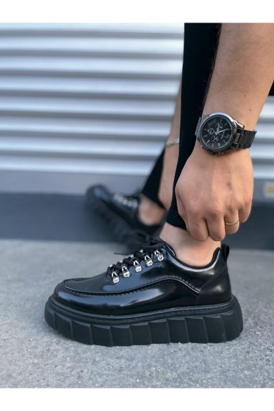 JY010 Cloud Bağcıklı Rugan Erkek Günlük Sneaker Ayakkabı RST - Siyah JY010 Cloud Bağcıklı Rugan Erkek Günlük Sneaker Ayakkabı RST - Siyah