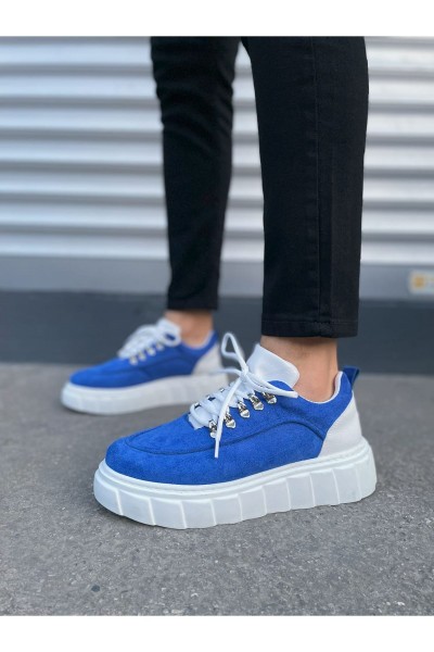 JY010 Cloud Bağcıklı Süet Erkek Günlük Sneaker Ayakkabı SBT - Mavi/Beyaz JY010 Cloud Bağcıklı Süet Erkek Günlük Sneaker Ayakkabı SBT - Mavi/Beyaz
