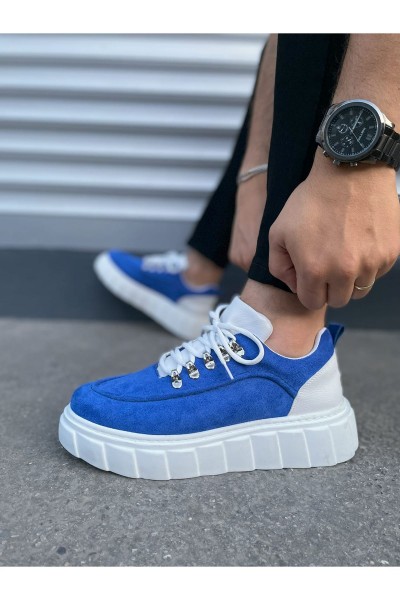 JY010 Cloud Bağcıklı Süet Erkek Günlük Sneaker Ayakkabı SBT - Mavi/Beyaz JY010 Cloud Bağcıklı Süet Erkek Günlük Sneaker Ayakkabı SBT - Mavi/Beyaz