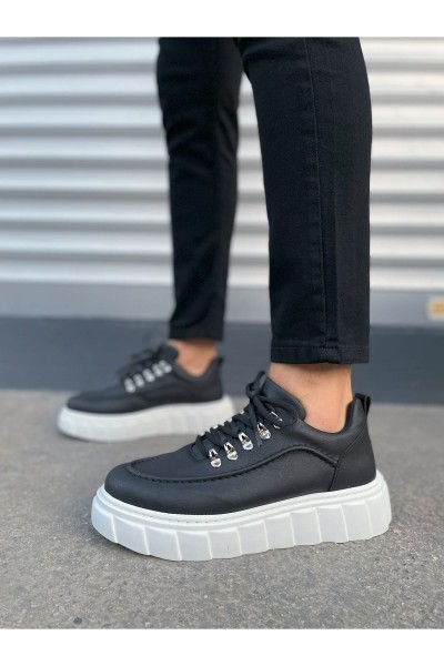 JY010 Cloud Bağcıklı Cilt Erkek Günlük Sneaker Ayakkabı CBT - Siyah JY010 Cloud Bağcıklı Cilt Erkek Günlük Sneaker Ayakkabı CBT - Siyah