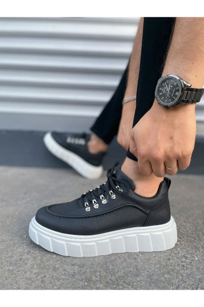 JY010 Cloud Bağcıklı Cilt Erkek Günlük Sneaker Ayakkabı CBT - Siyah JY010 Cloud Bağcıklı Cilt Erkek Günlük Sneaker Ayakkabı CBT - Siyah