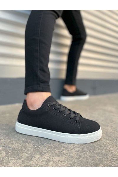 JY122 Mode Bağcıklı Süet Erkek Günlük Sneaker Ayakkabı SBT - Siyah JY122 Mode Bağcıklı Süet Erkek Günlük Sneaker Ayakkabı SBT - Siyah