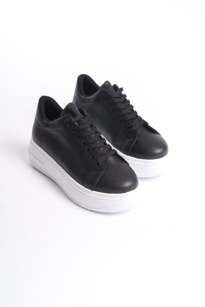 BIANA Bağcıklı Ortopedik Taban Kadın Sneaker Spor Ayakkabı CBT - Siyah BIANA Bağcıklı Ortopedik Taban Kadın Sneaker Spor Ayakkabı CBT - Siyah