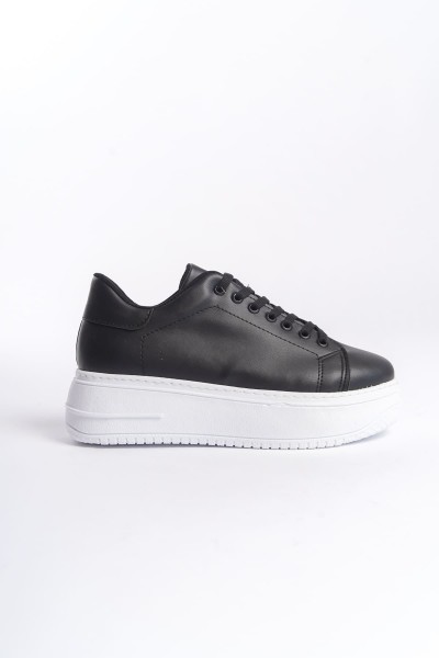 BIANA Bağcıklı Ortopedik Taban Kadın Sneaker Spor Ayakkabı CBT - Siyah BIANA Bağcıklı Ortopedik Taban Kadın Sneaker Spor Ayakkabı CBT - Siyah