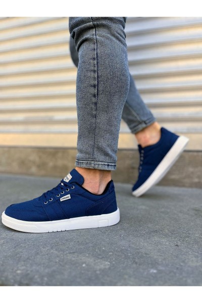 JY0118 REX Bağcıklı Keten Kumaş Erkek Günlük Sneaker Ayakkabı KBT - Lacivert JY0118 REX Bağcıklı Keten Kumaş Erkek Günlük Sneaker Ayakkabı KBT - Lacivert