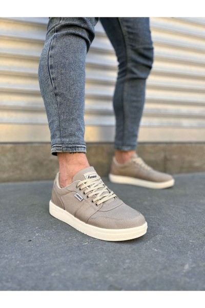 JY0118 REX Bağcıklı Keten Kumaş Erkek Günlük Sneaker Ayakkabı KKT - Bej JY0118 REX Bağcıklı Keten Kumaş Erkek Günlük Sneaker Ayakkabı KKT - Bej