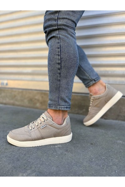 JY0118 REX Bağcıklı Keten Kumaş Erkek Günlük Sneaker Ayakkabı KKT - Bej JY0118 REX Bağcıklı Keten Kumaş Erkek Günlük Sneaker Ayakkabı KKT - Bej
