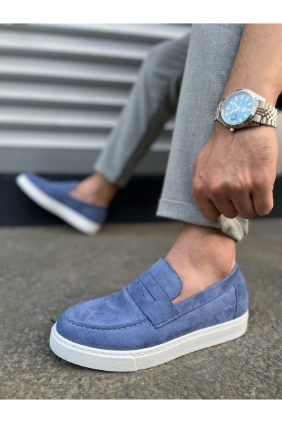 JY180 Estilo X Bağcıksız Süet Erkek Günlük Spor Klasik Ayakkabı SBT - Mavi JY180 Estilo X Bağcıksız Süet Erkek Günlük Spor Klasik Ayakkabı SBT - Mavi