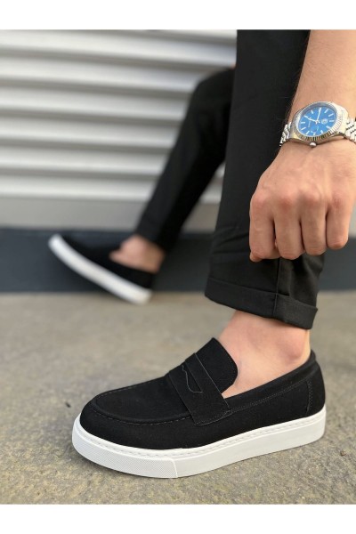 JY180 Estilo X Bağcıksız Süet Erkek Günlük Spor Klasik Ayakkabı SBT - Siyah JY180 Estilo X Bağcıksız Süet Erkek Günlük Spor Klasik Ayakkabı SBT - Siyah