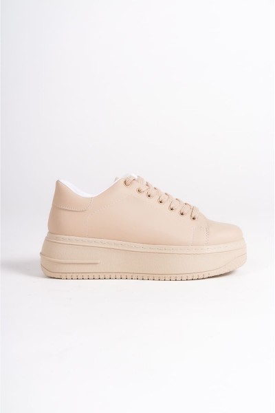 BIANA Bağcıklı Ortopedik Taban Kadın Sneaker Spor Ayakkabı CTT - Ten BIANA Bağcıklı Ortopedik Taban Kadın Sneaker Spor Ayakkabı CTT - Ten