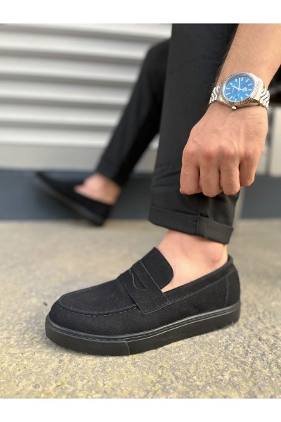 JY180 Estilo X Bağcıksız Süet Erkek Günlük Spor Klasik Ayakkabı SST - Siyah JY180 Estilo X Bağcıksız Süet Erkek Günlük Spor Klasik Ayakkabı SST - Siyah