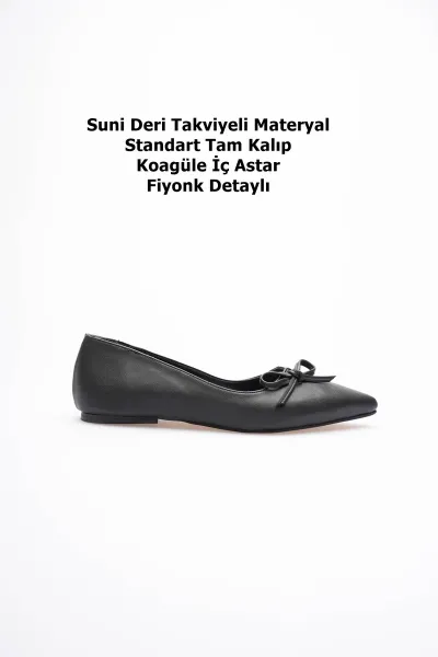 Clara Kadın Siyah Babet Ayakkabı Clara Kadın Siyah Babet Ayakkabı