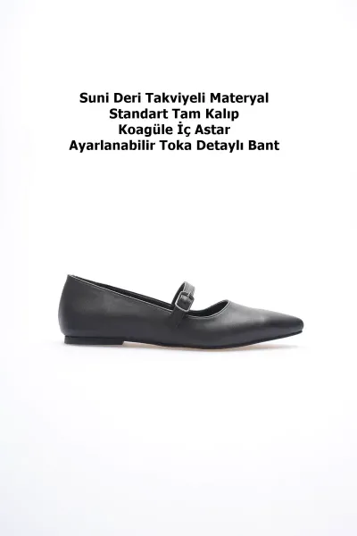 Isolde Kadın Siyah Babet Ayakkabı