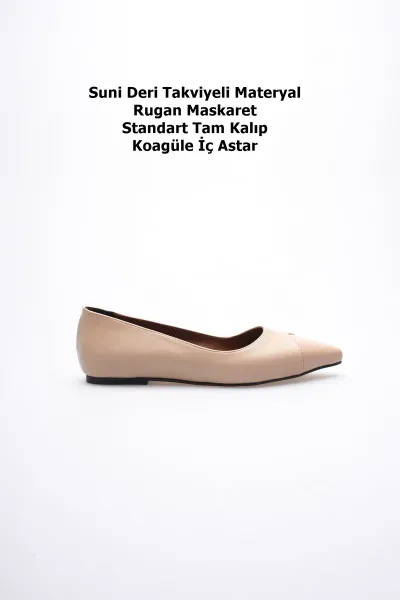 Margaret Kadın Nude Rugan Babet Ayakkabı Margaret Kadın Nude Rugan Babet Ayakkabı