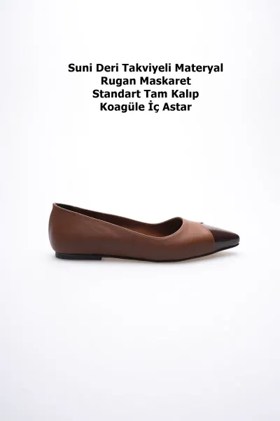 Margaret Kadın Acı Kahve Rugan Babet Ayakkabı